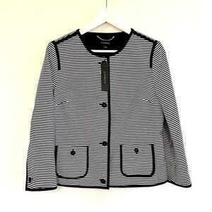 NWT Talbots Black Stripe Blazer